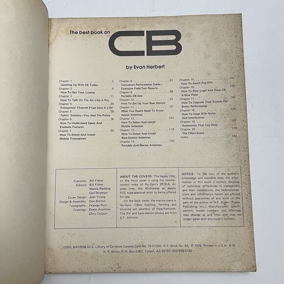 Vintage 1977 Best Book On CB Radio E Herbert History Truckers Antennas 70s - Picture 2 of 6